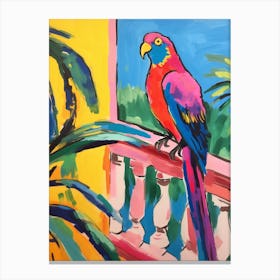 Mediterranean Parrot Painting Fauvist Style Fauvist Painting Canvas Print