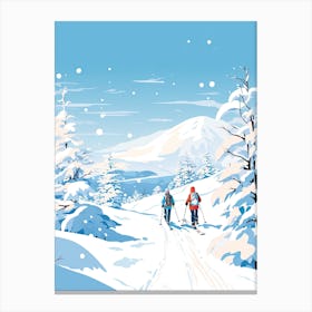 Niseko   Hokkaido Japan, Ski Resort Illustration 2 Canvas Print