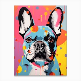 Dotty French Bulldog 4 Canvas Print
