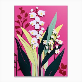 Cut Out Style Flower Art Lily Of The Valley 1 Canvas Print