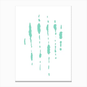 Abstract Green Stripes – Minimalist Modern Art Canvas Print