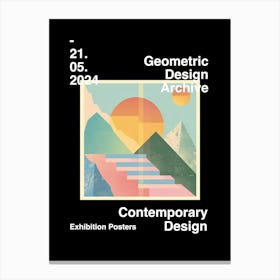 Geometric Design Archive Poster 36 Canvas Print