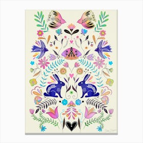 Folk Illustration Bright Joy Canvas Print