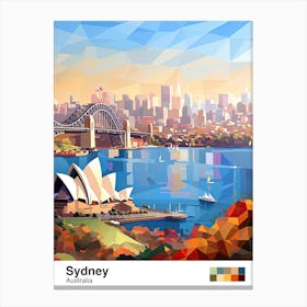 Sydney, Australia, Geometric Illustration 4 Poster Canvas Print
