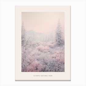 Dreamy Winter National Park Poster  Olympic National Park United States 2 Canvas Print