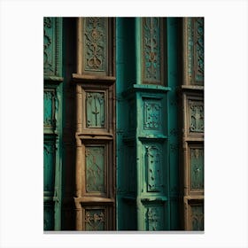 Old Wooden Doors Canvas Print