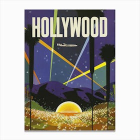 Hollywood Lights, Usa Canvas Print