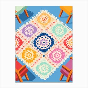 Crochet Dining Room 3 Canvas Print