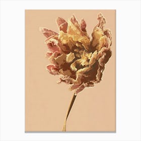 This artistic painting depicts a beautiful and colorful flower captured in a unique artistic style. Canvas Print