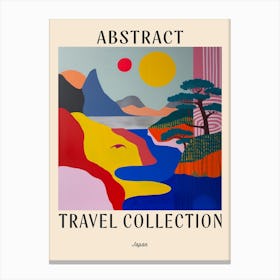 Abstract Travel Collection Poster Japan 2 Canvas Print