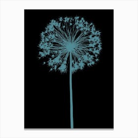 Black teal allium Canvas Print