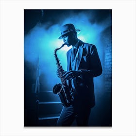 Saxophonist Jazz Club Canvas Print