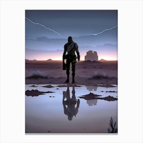 Man Standing In The Desert Canvas Print