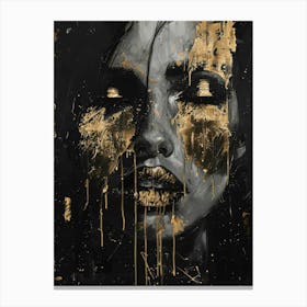 Gold Face 18 Canvas Print