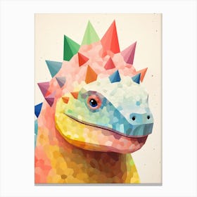 Colourful Dinosaur Ankylosaurus 4 Canvas Print