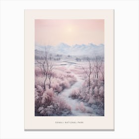 Dreamy Winter National Park Poster  Denali National Park United States 3 Canvas Print
