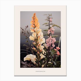 Flower Illustration Snapdragon 1 Poster Canvas Print