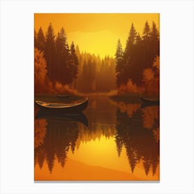 Sunset In The Forest 2 Canvas Print