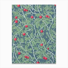 Cranberry 2 Vintage Botanical Fruit Canvas Print