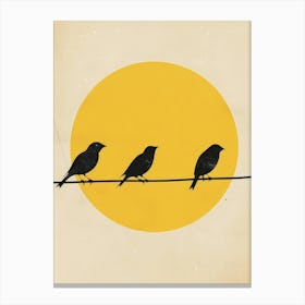 Birds On A Wire 2 Canvas Print