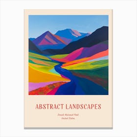 Colourful Abstract Denali National Park Usa 2 Poster Canvas Print