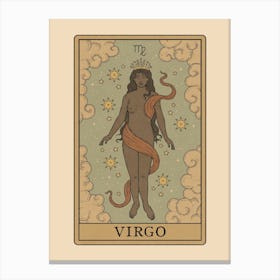 Virgo Tarot Zodiac Canvas Print