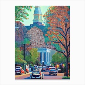 Lancaster, City Us  Pointillism Canvas Print