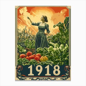 Aihrgdesign A Vintage Wartime Poster Promoting Victory Garden 6e5d41fb Aeac 4f3a Aa94 Edef0ae7efb9 2 Canvas Print