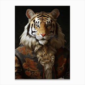 Tiger Art In Baroque Style 4 Canvas Print