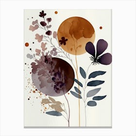 Flowers Watercolor Abstract Canvas Print