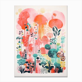 Melbourne Gardens Abstract Riso Style 2 Canvas Print