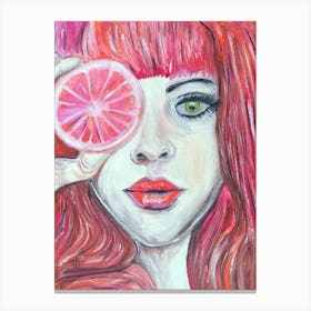 Grapefruit Girl Canvas Print