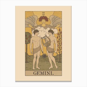 Gemini X The Lovers Canvas Print