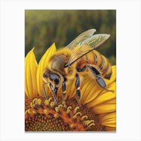 Africanized Honey Bee Storybook Illustration 19 Canvas Print