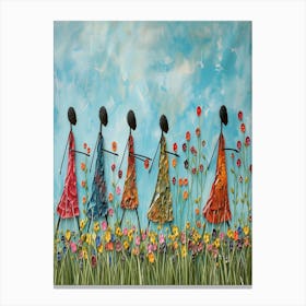 Women In Flowers Canvas Print