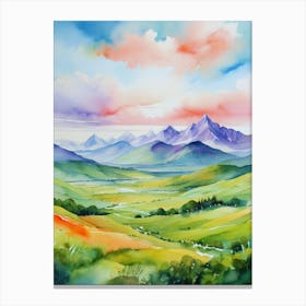 Landscape Watercolor Painting 3 Canvas Print