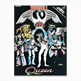 Rock N Roll Comics Queen Canvas Print