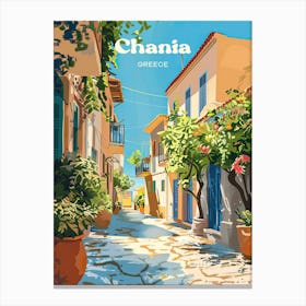 Chania Greece Crete Travel Illustration Leinwandbilder