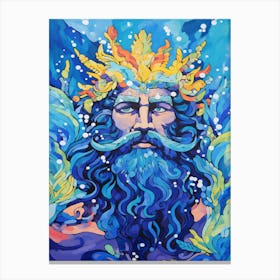Poseidon Pop Art 9 Canvas Print