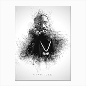 Asap Ferg Rapper Sketch Canvas Print