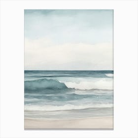 Minimalist Coastal Beach Sea Watercolour 2 Canvas Print