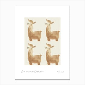 Cute Animals Collection Alpaca 4 Canvas Print