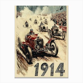 Aihrgdesign A Vintage Poster Of An Automobile Rally In 1914 F 47bb7037 B156 4dff 87a2 Af45aa993569 0 Canvas Print