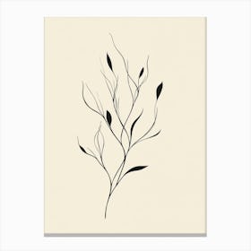 Branch With Leaves Canvas Print