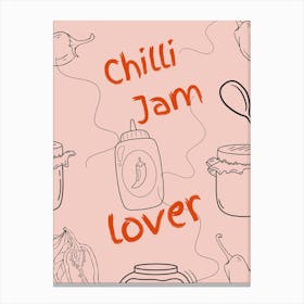 Chilli Jam Poster Pink Canvas Print