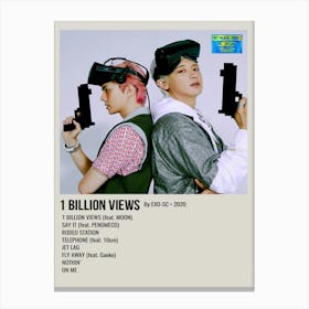 1 Billion Views By Exo Sc 2020 Canvas Print