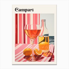Campari 3 Retro Cocktail Poster Canvas Print