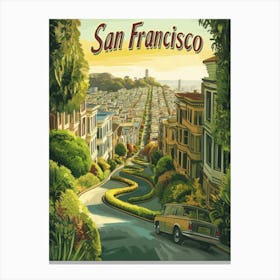 Aihrgdesign A Mid Century Modern Travel Poster For San Francisco 1 Canvas Print