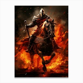 Knight On Horseback 2 Canvas Print