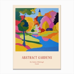 Colourful Gardens Kew Gardens Hillsborough Canada 3 Red Poster Canvas Print